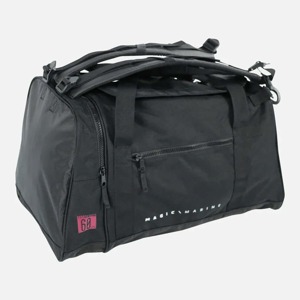 Sac étanche Sailing Bag 60L avec compartiment étanche et fermetures éclair anticorrosion, couleur noire.