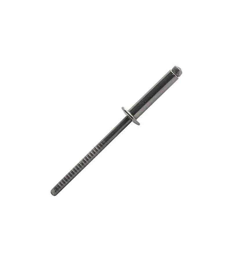 Sachet de 10 rivets 4 x 12 Inox A4 - Rivet en acier inoxydable avec tête plate, longueur 12 mm et diamètre 4 mm.