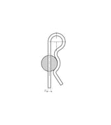 Sachet de 2 goupille Beta inox A4, illustration technique d'une goupille en inox A4.