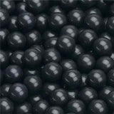 Sachet 21 billes Delrin 6.35 mm, billes noires de diamètre 6 mm, utilisées pour chariots de rails et poulies.