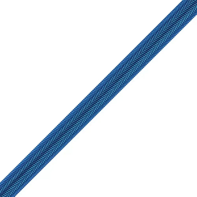 Sandow bleu 3 mm en caoutchouc naturel haut de gamme avec gaine en polyester haute ténacité.