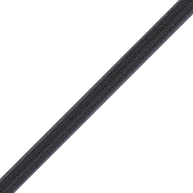 Sandow noir 4 mm, gaine en Polyester, caoutchouc naturel, extrêmement élastique.