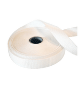Sangle polyester en rouleau de 25 mm, 100 % polyester hautement résistant pour divers usages.