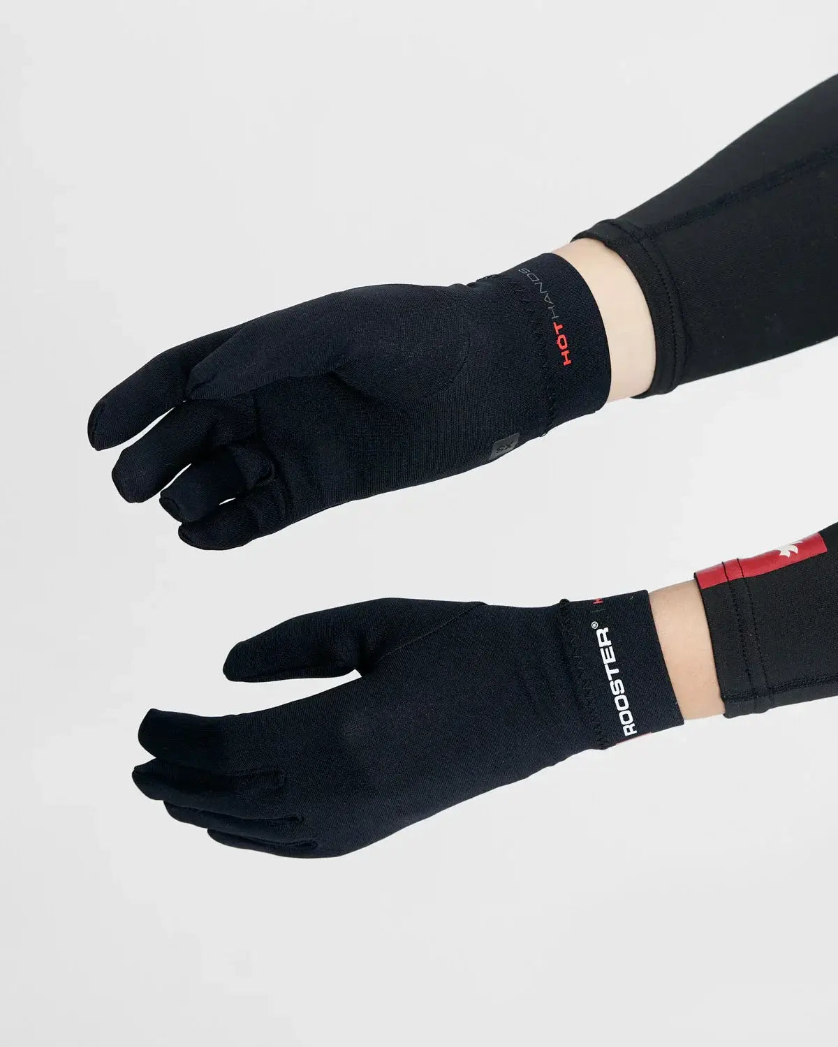 Sous gants néoprène 0.5mm Rooster en néoprène noir, minimalistes et ultra-fins pour isolation thermique.