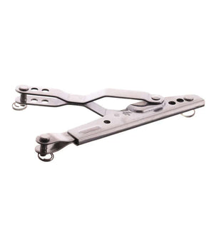 Tendeur INOX fermé en acier inoxydable marin, longueur de 200 mm, avec système de fermeture sécurisé.