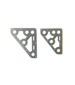 Têtière aluminium 115x140x2mm, pièce en aluminium, dimensions 115 mm x 140 mm, épaisseur 2 mm, hétérogénéité technique.
