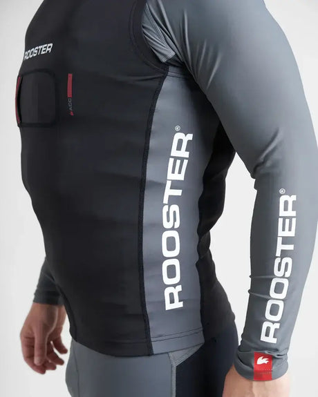 Top avec poche pour couteau de sécurité en Spandex, conçu pour la navigation, avec coupe ajustée et poche avant.