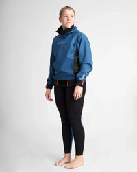 Image of a woman wearing Top Pro Aquafleece Women, featuring waterproof Aquafleece fabric and thick fleece lining.