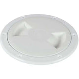 Trappe de visite ouvrante 125mm en plastique ABS blanc avec joint d'étanchéité pour herméticité.