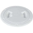 Trappe de visite ouvrante 100mm en plastique ABS blanc, circulaire avec joint d'étanchéité.