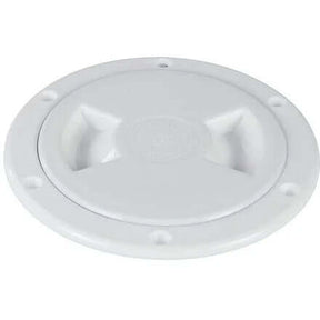Trappe de visite ouvrante 100mm en plastique ABS blanc, circulaire avec joint d'étanchéité.