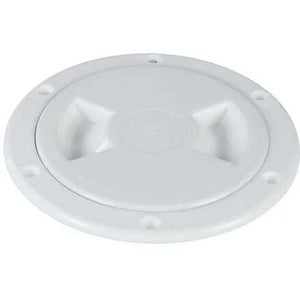 Trappe de visite ouvrante 100mm en plastique ABS blanc, circulaire avec joint d'étanchéité.