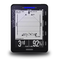 Compas de régate Vakaros Atlas 2 affichant données de course et résultats