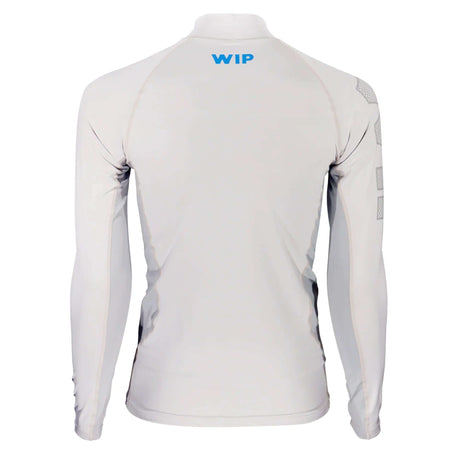 Overtop LONG SLEEVE RASHGUARD GREY vue arrière, tissu confortable et résistant en polyamide spandex, protection UV +50.