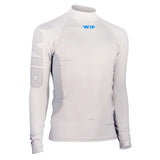 Overtop LONG SLEEVE RASHGUARD GREY en tissu polyamide spandex, protection solaire UV +50, coupe ergonomique.