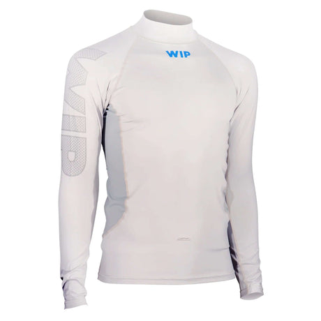 Overtop LONG SLEEVE RASHGUARD GREY en tissu polyamide spandex, protection solaire UV +50, coupe ergonomique.